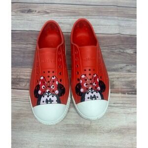 Native Shoes red disney Minnie Mouse kids size 1 boy or girl‎